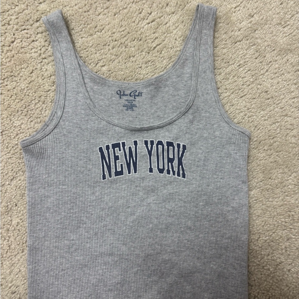 Brandy Melville Gray Tank with New York Print
